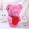 Fleurs décoratives Saint Valentin Cadeau 38 cm Romantique Artificielle Rose Chien Pour Mariage Petite Amie Anniversaire Creative DIY Présent Sans Boîte