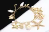 Charm Bracelets Vintage Bohemian Alloy Conch Shell Starfish Star Pendant Bracelet For Women 2023 Summer Classic Beach Jewelry Gifts