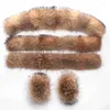 Scarves LaVelache Real Fur Collar Cuffs Big Natural Raccoon Winter Fashion