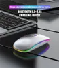 جديد Bluetooth مزدوج الوضع اللاسلكي ماوس شحن كتم كمبيوتر محمولة الكمبيوتر لعبة Office Game Luminous Mouse