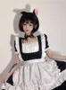 テーマコスチューム女性素敵なメイドコスプレロリータロングドレスブラックアニメショーパーティー日本の衣装ドレスカワイイ服