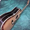 Akustisk gitarr 6strings 41inchs D200 All Wood Ebony Wood Fingerboard Real Abalone Inlay Support Anpassning Freeshipping