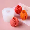 Baking Moulds 3D Tulip Candle Mold Handmade DIY Flower Soap Silicone Chocolate Cake Forms Making Supplies