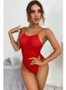 Anzüge maillot de bain femme bademode frauen badeanzug bikini sexy hosenträger transparent streifen hohe elastizität bare back spa 230505