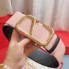 Top Quality Women Leather Belt Fashion Classic Large Gold Buckle Womens Waist Cover Famous Designer Dress Coat Decorative Belts Width 7.0cm