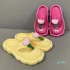 Tofflor kvinnor sommar tulpan sandaler plattform casual design platt damer utomhus bekväm mode rosa blomma eva tofflor