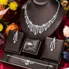 Naszyjniki Zestaw Soramoore Luksusowe bransoletki Pierścienie 4PCS dla kobiet w Nigerii Prezent biżuterii ślubnej