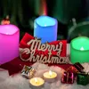 Kaarsen Flameless LED kaarslicht LED -thee -lampje met RGB afstandsbediening Timer Night Light for Home Party Christmas Room Decoration 230505