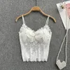 Camisoles Tanks Women Spaghetti Straps Tanks and Camis Urban Flowers Corset Bustier Crop Top Slim Lace Camisole Summer Clothes Drop 230506