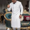 Tute da uomo Dashiki Mens 2 pezzi manica lunga vestito africano uomo vestiti set tinta unita casual Riche top pantalone completo abiti uomo abbigliamento 230506
