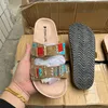 Внешняя торговля новая ретро -этнический стиль золотой пряжки Spot Spot Decorative Hollow Open Toe Women's Slippers Flip Flops