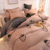 Bedding sets Floral Bedding Set with Duvet Cover Flat Sheet with Pillowcases Kids Queen Full Size Boys Girls Bed Linen 230506