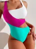 Suits Vigoashely Sexy Solid Strapped Swimwear Women High Waist Push Up Hollow Swimsuit Monokini Backless Bathing Suit 230505