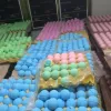 Bombes de bain bio, sels à bulles, 6 pièces/lot, boule d'huile essentielle, SPA fait à la main, soulagement du Stress, exfoliant, saveur de menthe, lavande et Rose