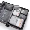 Sacs polochons 6 pièces stockage de vêtements de voyage étanche Portable organisateur de bagages pochette emballage couleurs Stock Local 2023 vente
