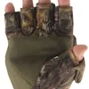 Gants de cyclisme Camouflage demi-doigt Flip sport protection Fitness entraînement pêche anti-dérapant chasse en plein air camouflage Camping