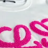 23SS хлопковая футболка женская футболка с короткими рукавами 3d вышивка письмо толстовка Ло дизайнерские футболки футболка с круглым вырезом пуловеры рубашки