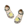 Сандалии сладкие яблоки Summer Fruit Fruit Orange Lemon Princess Shoes non slip Детские пляжные дети 230506