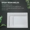 Resin Casting Molds For Notebook Cover A5 A6 A7-3Pcs Silicone Clear Epoxy With 2Pcs 3-