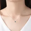 Charming Colorful Gemstone Pendant Necklace Women Fashion Luxury Brand Red Green White Zircon s925 Silver Necklace Female Sexy Collar Chain High grade Jewelry