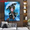 Stitch Cartoon Girl and Dieren Diamond borduurwerkpatroon Diy 5D Diamond schilderen Dolfijn Mermaid Cat Dragon Cross Stitch Rhinestones