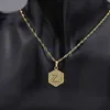 Custom Fashion 18K Gold Plated Necklace Set Pendant Jewelry Hexagon Chain Letter A-Z Initial Stainless Steel Necklaces For Women
