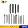 SlotenmakerBenodigdheden CMCP Key Cutter 13pc T101 Nyckelklippningsmaskindel för vertikal nyckelmaskin Guide Pin Milling Cutter Center Borr Locksmith Tool