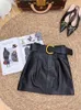 Jupes Mini jupe taille haute avec ceinture 2023 mode coréenne en cuir véritable pour les femmes qualité Kawwai