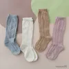 3PCS New Summer Children Baby Baby Knee High Toddler Botton Long Tube Cute Princess Mesh Socks Kids Hollow Out Socken