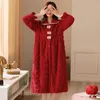 Mulher para dormir Autumn Winter Women Women Coral Fleece