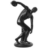 Figurines décoratives Objets Couleur unie Sculpture Décoration One Hand Discus Throw Decor American Study Office Soft-fitting Athletes Home