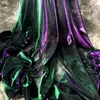 Tissu violet vert dégradé maille écran fantôme vert designer écran étoile rivière jupe vêtements laser couleur magique vêtements P230506