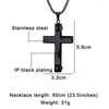 Подвесные ожерелья Broke Black Black Staineleble Bible Bible Cross Pendants Ожерелье для мужчин