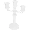 Candle Holders Glass Stick Holder Clear Candlestick Candelabrum Dekoracyjna Candelabra