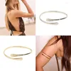 Bangle justerbar arm manschett för kvinnor hip-armlet armband flickor punk retro smycken