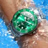 Zegarek na ręce olevs obserwuj nurkę zieloną wodoodporność do kwarcowego kwarcowego luksusowego kwarcu ze stali nierdzewnej 230506