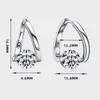 Kolczyki na stadninie 2CT Moissanite Huggie Women 925 Sterling Silver D Color VVS Diamond Ear Studs 14K Gold Passed Pass