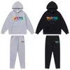 Designer Clothing Men's Sweatshirts Hoodie American Trendy Trapstar Colorful Gradient Towel Embroidered Hooded Velvet Sweater Pants Spring Men's Women's Set