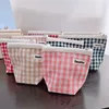 Petit Plaid Cosmétique Sac Voyage Portable Maquillage Cas Rouge À Lèvres Organisateur Pièce D'argent Poche Portefeuille Écouteur Carte Tissu Sac De Rangement