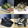 2023 Top Italy Shoes Chain Reaaction Sneakers Reflective Height designer Casual shoe triple black white multi-color suede Luxury men women designers trainers