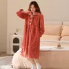 Mulher para dormir Autumn Winter Women Women Coral Fleece