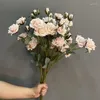 Kwiaty dekoracyjne 1PC Rose Rose Artificial Flower Wedding Party Dekoracja Dekoracja Fałszywe aranża