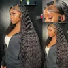 Lace Wigs Gogo 40 inch Human Hair 13x4 Deep Wave Frontal 13x6 Curly HD Front Braziliaans water 5x5 Sluiting 230505