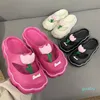 Slippers Women Summer Tulip Sandals Platform Casual Design Flat Ladies Outdoor Comfortable Fashion Pink Flower Eva Slippers