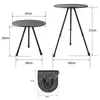 Camp Furniture Outdoor Folding Small Round Table Foldable Thickened For Barbecue