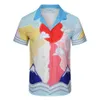 Luksusowa designerska koszula 23SS Modna Moda Geometryczna klasyczna koszula do kręgli czarna hawajska koszula Męska koszula Męski krótki rękaw AB13