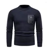 Camiscedores masculinos 2023 Moda Solid Sold Sweater Winter Warm Casual Pullover All Match Size