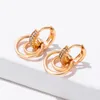 Bengelen oorbellen kroonluchter yunkingdom 2023 ronde cirkel hangen goud voor vrouwen cz drop earring sieraden geschenken