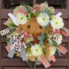 Decorative Flowers Highland Cow Wreath | Spring Wreaths With Bows Farmhouse Door Front Porch Decor For All Seasons Outdoor