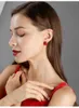 スタッドイヤリングファッションファム幾何学四角い耳赤色のシミュレートされた女性向け韓国スタイルアクセサリーbijoux